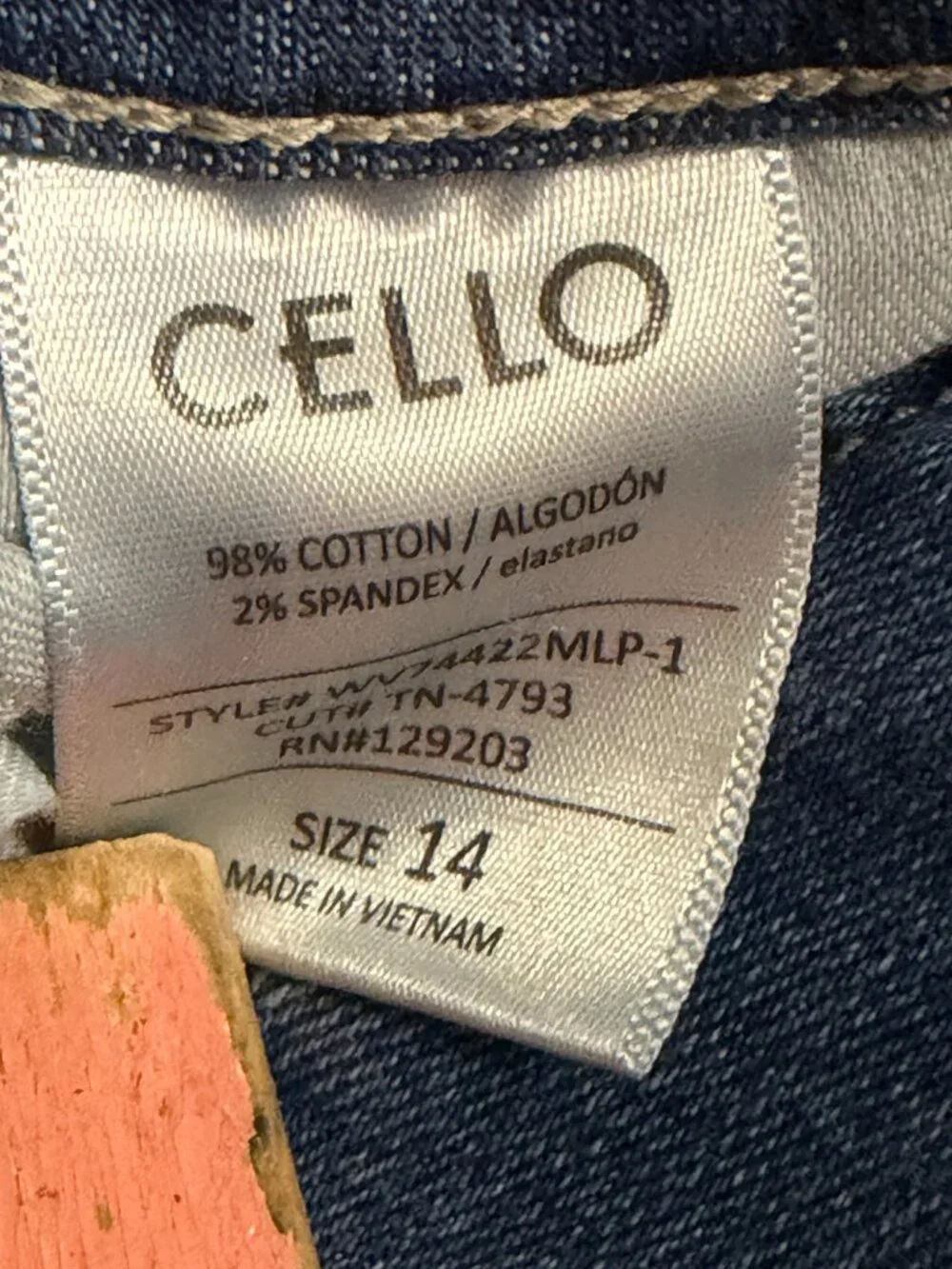 Ms. Cello Women's Size 14 Distressed Ripped Blue Denim Jeans